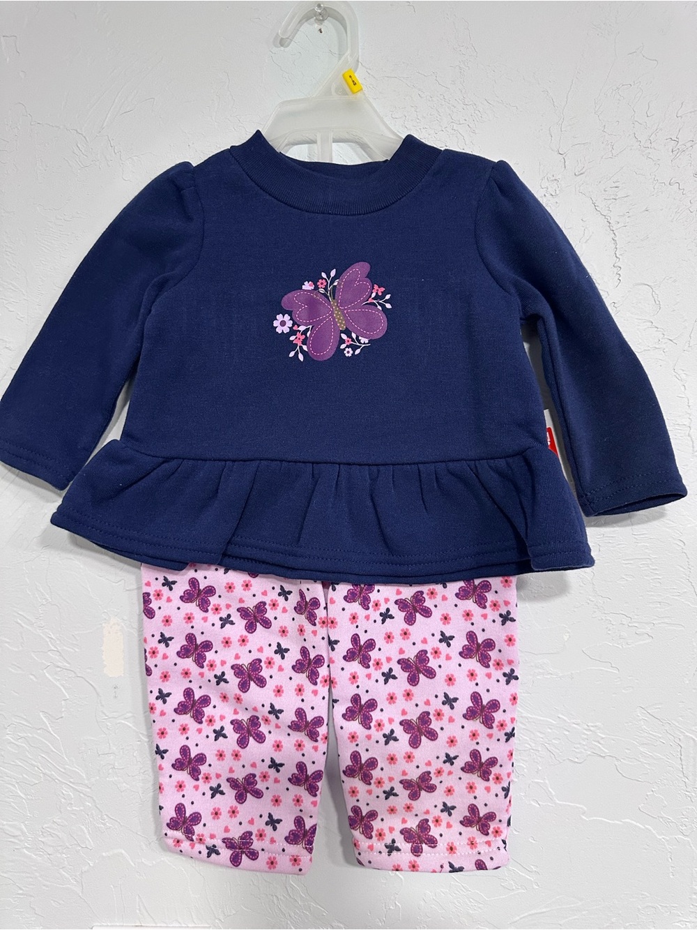 Fisher-Price Navy Blue Dress with Pink Butterfly